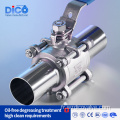 Investment Casting Food Grade Sanitary 3pc Ball Valve